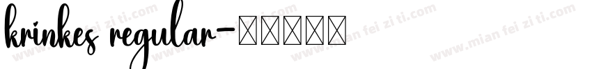 krinkes regular字体转换